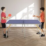  Prijenosni stol za stolni tenis s mrežom, 2 reketa i 3 loptice, mini stol za stolni tenis | shoptok.hr