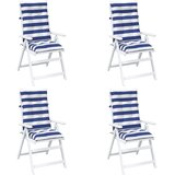  Jastučić za van 4 pcs Plava i bijela 120 x 50 x 7 cm Tkanina | Eponuda.com