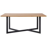 Bessagi Home rustikalna jedilna miza avola, barva hrasta | Shoptok.si