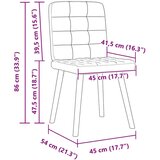  Jedilni stoli 6 kosov temno rjavo blago, (21822654) | Shoptok.si