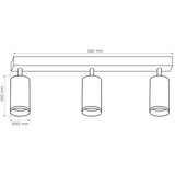 SPOT svetiljka LONDON 3xGU10/10W/230V crna | Eponuda.com