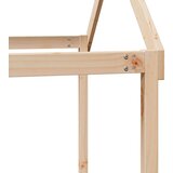 Krevet na kat s ljestvama i krovom 90x200 cm od borovine | shoptok.hr