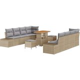  Set vrtnih sofa s jastučićima bež poliratan akacija dvosed vrtni s jastučićima bež poliratan set za večeru u vrtu od 3 dijela | shoptok.hr