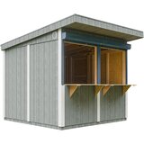 Timbela Kiosk na osnovi lesa - 5,9 m² - V 240 x 248 x 305 cm - M950-CAVERN STEEL, (5000117208) | Shoptok.si