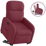  Naslonjač na podizanje od tkanine crvena boja vina | shoptok.hr