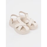 GOODIN Light beige sandals with a thick sole | shoptok.hr
