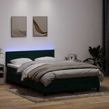 Box Spring krevet s madracem i LED tamno zeleni 160x220 cm baršun | shoptok.hr