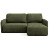 Makamii Zelena sklopiva/s prostorom za odlaganje kutna garnitura od šenila (s desnim kutom/s ležaljkom) Lilo – | shoptok.hr