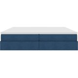  Krevet s madracem i skladištem Plava 200 x 200 cm Poliester | shoptok.hr