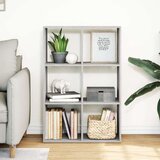 vidaXL Pregrada s knjižno omaro siva sonoma 69,5x29x103,5 cm inž. les | Shoptok.si
