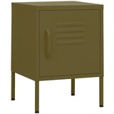 Maison Chic Dvo delni komplet Nočne omarice - Nočne mize olivno zelene 35x35x51 cm jeklo, (21687738) Cene
