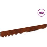  Ograda oko Travnjaka 10 pcs 103 x 10 cm Čelik Rđa | Eponuda.com