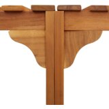  Okruženje za hidromasažnu kadu polukružno 252x111.5x55.5 cm od čvrstog drva bagrema | shoptok.hr