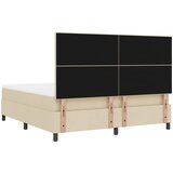 Krevet s opruga kutije s LED trakama Krema 180 x 200 cm tkanina | Eponuda.com