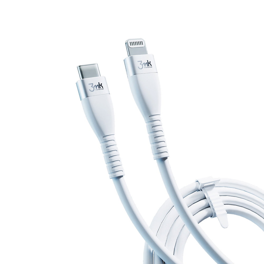 3mk Hyper Kabel USB-C v lightning MFI 20W 3A 100cm, bel | Shoptok.si