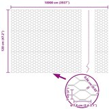  Ograde 22 kom U-kanal 120 cm Galvanizirani čelik Šesterokutna ograda 1 2x100 m Galvanizirani čelik | shoptok.hr