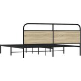  Metalni okvir kreveta bez madraca boja hrasta sonome 180x200 cm | shoptok.hr