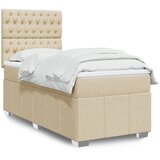 Maison Chic Box spring postelja - Vzmetna postelja z vzmetnico krem 100x200 cm blago SL5030, (21887644) | Shoptok.si