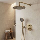 REA Bath Komplet za tuširanje za vgradnjo Lungo Stripe Gold Brush + BOX | Shoptok.si