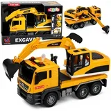 with Excavator Movable Bucket Lights Sounds Drive Yellow 1:14