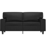  Dvosjed od tkanine crni 120 cm od umjetne kože | shoptok.hr