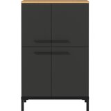 Germania Tamno sivi visoki kupaonski ormarić u dekoru hrasta 60x34 cm Yonkers - Cijene