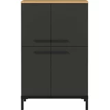 Germania Temno siva visoka kopalniška omarica v hrastovem dekorju 60x97 cm Yonkers - Germania
