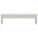  Stalak za monitor bijeli 50 x 27 x 15 cm od masivne borovine | shoptok.hr