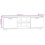 TV ormarić boja hrasta 120x40,5x35 cm od konstruiranog drva | shoptok.hr