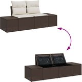  Set vrtnih sofa 6 dijelova Smeđa Ratan Vanjski stol Pravokutni | shoptok.hr