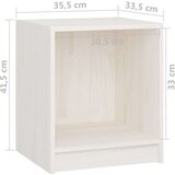 vidaXL Nočna omarica 2 kosa bela 35,5x33,5x41,5 cm trdna borovina | Shoptok.si