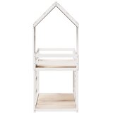  Krevet na kat s krovom bijeli 90 x 190 cm od masivne borovine | shoptok.hr