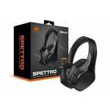 Cougar I SPETTRO I Headset I Wireless + Wired / Bluetooth + 3.5mm / 40mm Hi-Res Titanium Drivers / Active Noise Cancellation / Black - CGR-SPETTRO-B01
