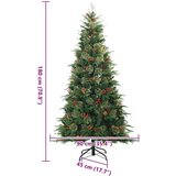 vidaXL Umetno Zložljivo Božično Drevo Zelena 180 cm PE in PVC | Shoptok.si