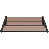 Nadstrešnica za vrata crna 122x90 cm polikarbonatna | shoptok.hr