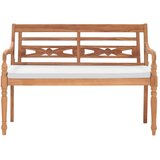 BATAVIA klupa s jastucima 120 cm tikovina | shoptok.hr