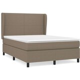  Box spring postelja z vzmetnico taupe 140x200 cm blago, (20896905) | Shoptok.si