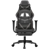  Gaming stol z oporo za noge črno in sivo umetno usnje, (21152247) | Shoptok.si