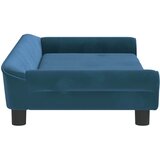  Krevet za pse plavi 100 x 50 x 21 cm baršunasti | shoptok.hr