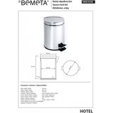 BEMETA kanta za smeće 35x65 cm nerđajući čelik/srebrna | Eponuda.com