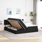  Postelja s shranjevanjem z vzmetnico Črna 100 x 200 cm, (5000099433) | Shoptok.si