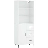 vidaXL Visoka omara bela 69,5x34x180 cm inženirski les | Shoptok.si