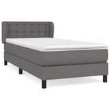 Maison Chic Box spring postelja - Vzmetna postelja z vzmetnico siva 80x200 cm umetno usnje SL14126, (21906259) | Shoptok.si