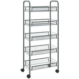  Kolica s 5 razina siva 46 x 26 x 105 cm željezna | shoptok.hr
