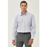 ALTINYILDIZ CLASSICS Men's Light Blue Easy-to-Iron Comfort Fit Comfy Cut Classic Collar Shirt. Cene