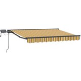 vidaXL Ručni okvir tende s LED-ima Žuta Siva Antracit 2 5 x 2 m - žuta i siva Antracit 2 5 x 2 m | shoptok.hr