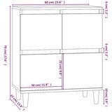  Komoda boja dimljenog hrasta 60 x 35 x 70 cm konstruirano drvo | shoptok.hr