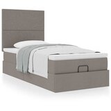  Otomanski krevet s madracem smeđesivi 90x200 cm tkanine | shoptok.hr