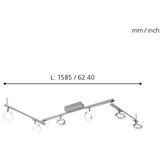 Eglo cardillio 1 reflektor/6, led, 6x3,2w/3x3,3w, 6x400lm/3x360lm, krom | shoptok.hr