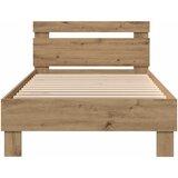  Krevetna konstrukcija s LED svjetlom Hrast artisan 80 x 200 cm | shoptok.hr